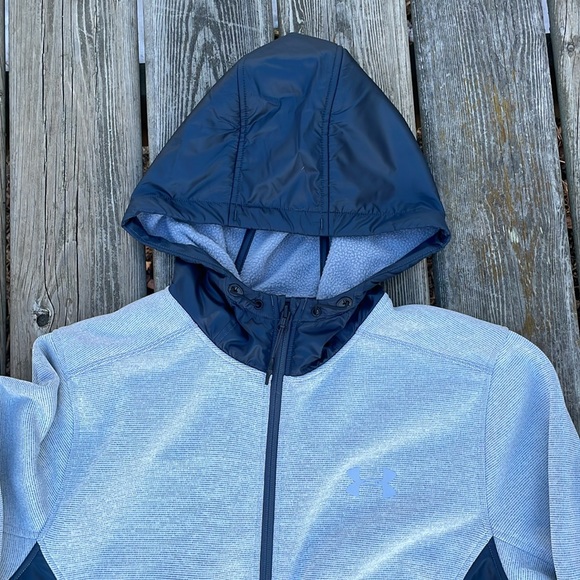 New Under Armour Men's Swacket Full-Zip Hoodie,Steel /Reflective - Picture 5 of 11